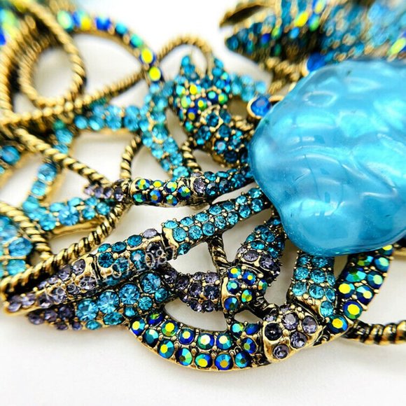 Magnificent HEIDI DAUS "Crabby" Crystal Triple Strand Beaded Necklace NWOT - Picture 3 of 10